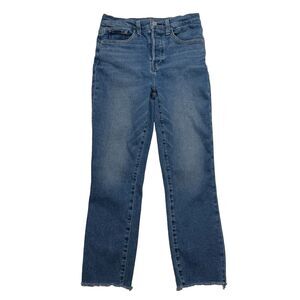 Frank & Eileen Cork Button Fly Everyday Straight Jeans Raw Hem Womens Size 27
